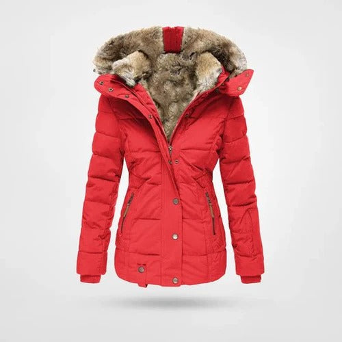 Warm Women's Down Hooded Parka Jacket