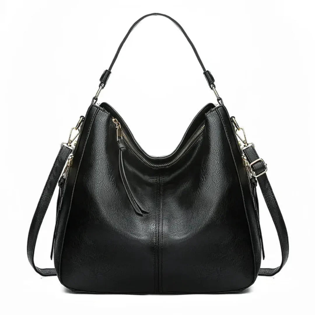 Elegant handbag ladies black - Spacious bag Frida