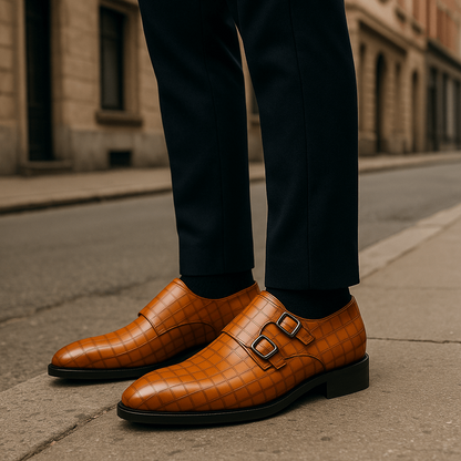 Men’s Buckle Square Toe Shoes