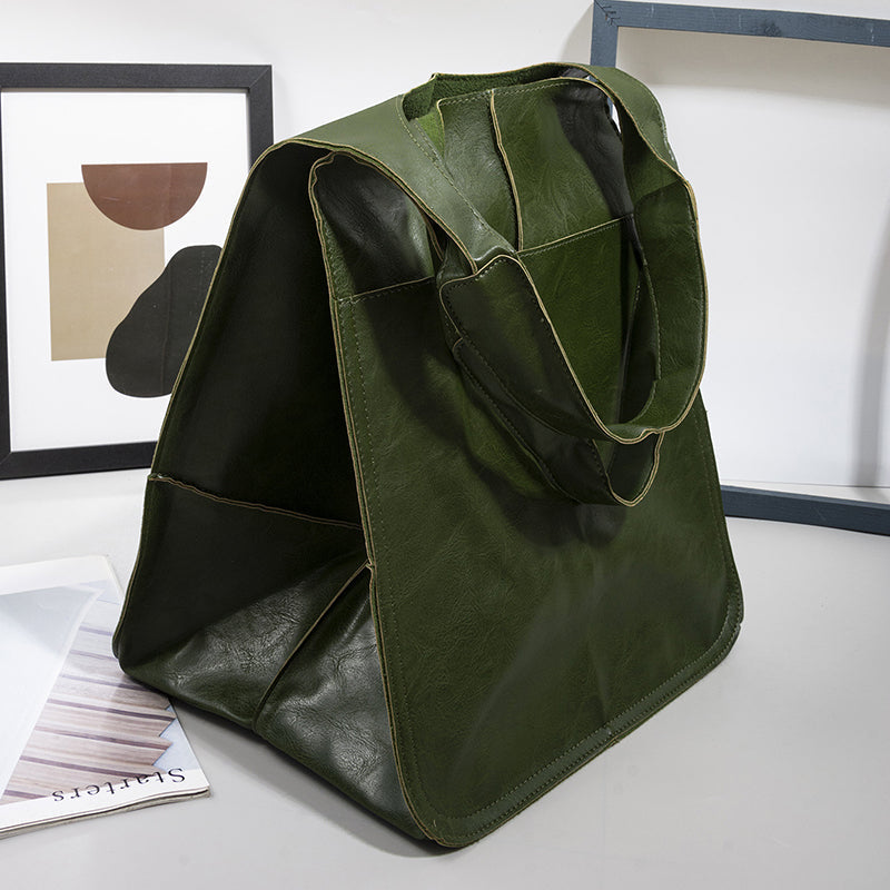 LuxuraLeather | Elegant Versatile Oversized Weekender Handbag