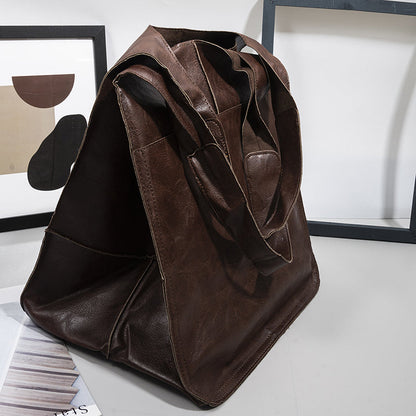 LuxuraLeather | Elegant Versatile Oversized Weekender Handbag
