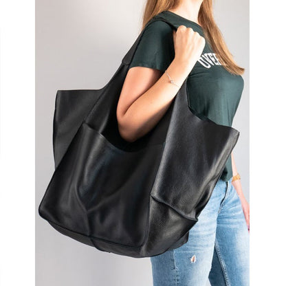 LuxuraLeather | Elegant Versatile Oversized Weekender Handbag