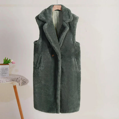 Ava | Sleeveless Teddy Jacket for Layered Look