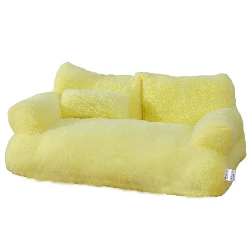 Cozy Pet Bed with Elevated Edge for Cats and Dogs
