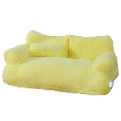 Cozy Pet Bed with Elevated Edge for Cats and Dogs