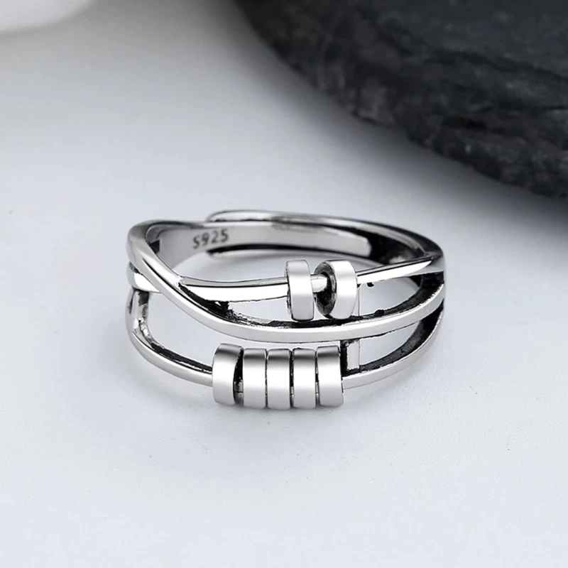 Soothing Anxiety Relief Ring In Slim Comfort Design - BritishElegance