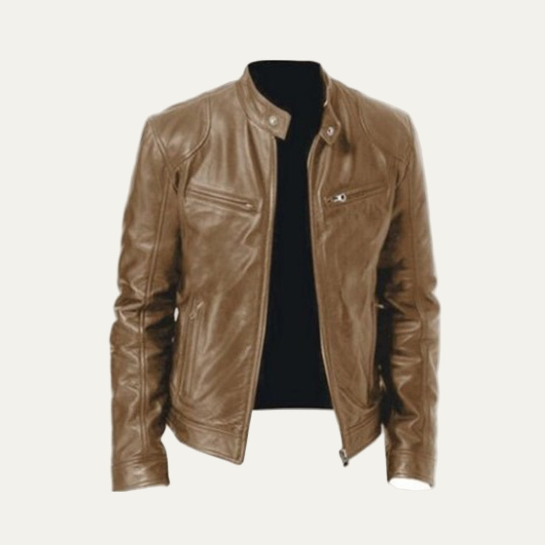 Men’s Classic Racer Zip Leather Jacket
