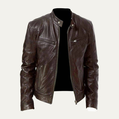 Men’s Classic Racer Zip Leather Jacket