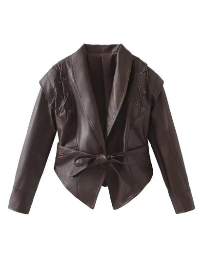 Madonna | Women's Winter Jacket with Tie Belt