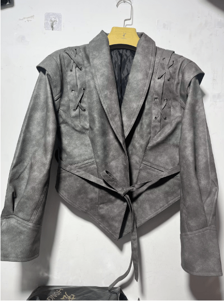 Madonna | Women's Winter Jacket with Tie Belt