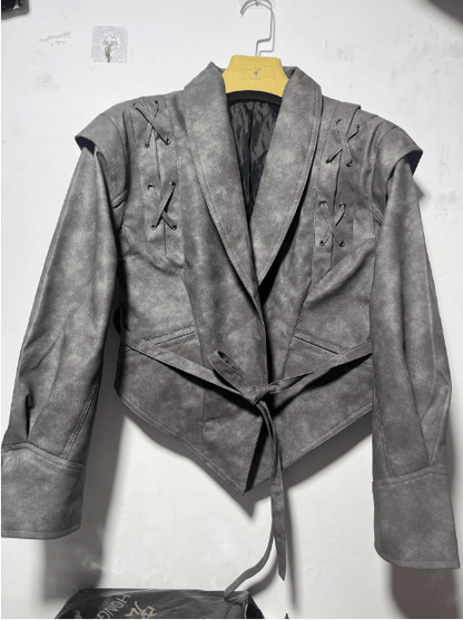 Madonna | Women's Winter Jacket with Tie Belt