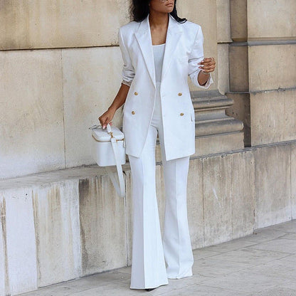 Maeve – Women's Blazer with Flared Trouser Two-piece Set