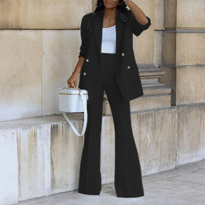 Maeve – Women's Blazer with Flared Trouser Two-piece Set