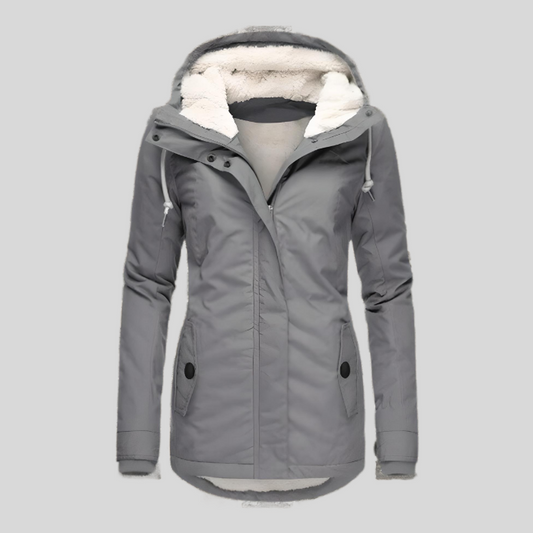 Waterproof Women's Raincoat with Hood and Long Back - BritishElegance
