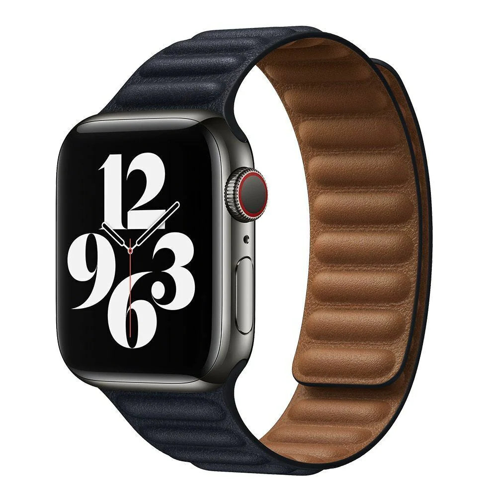 Stylish Leather Magnet Watch Strap - BritishElegance