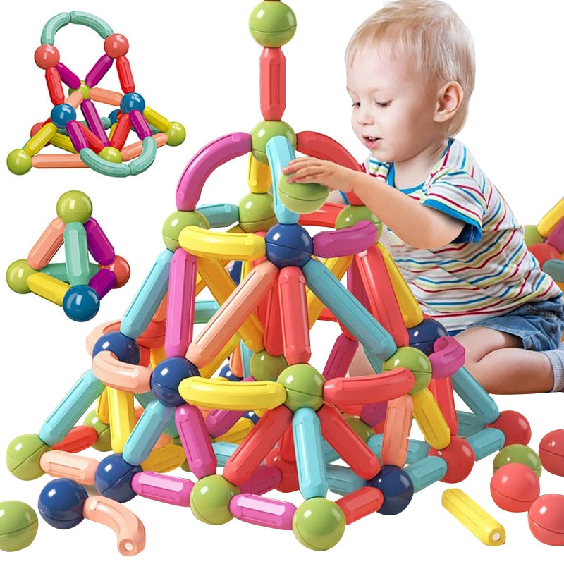 Colorful Magnetic Tiles – Fun Building Toys for Children - BritishElegance