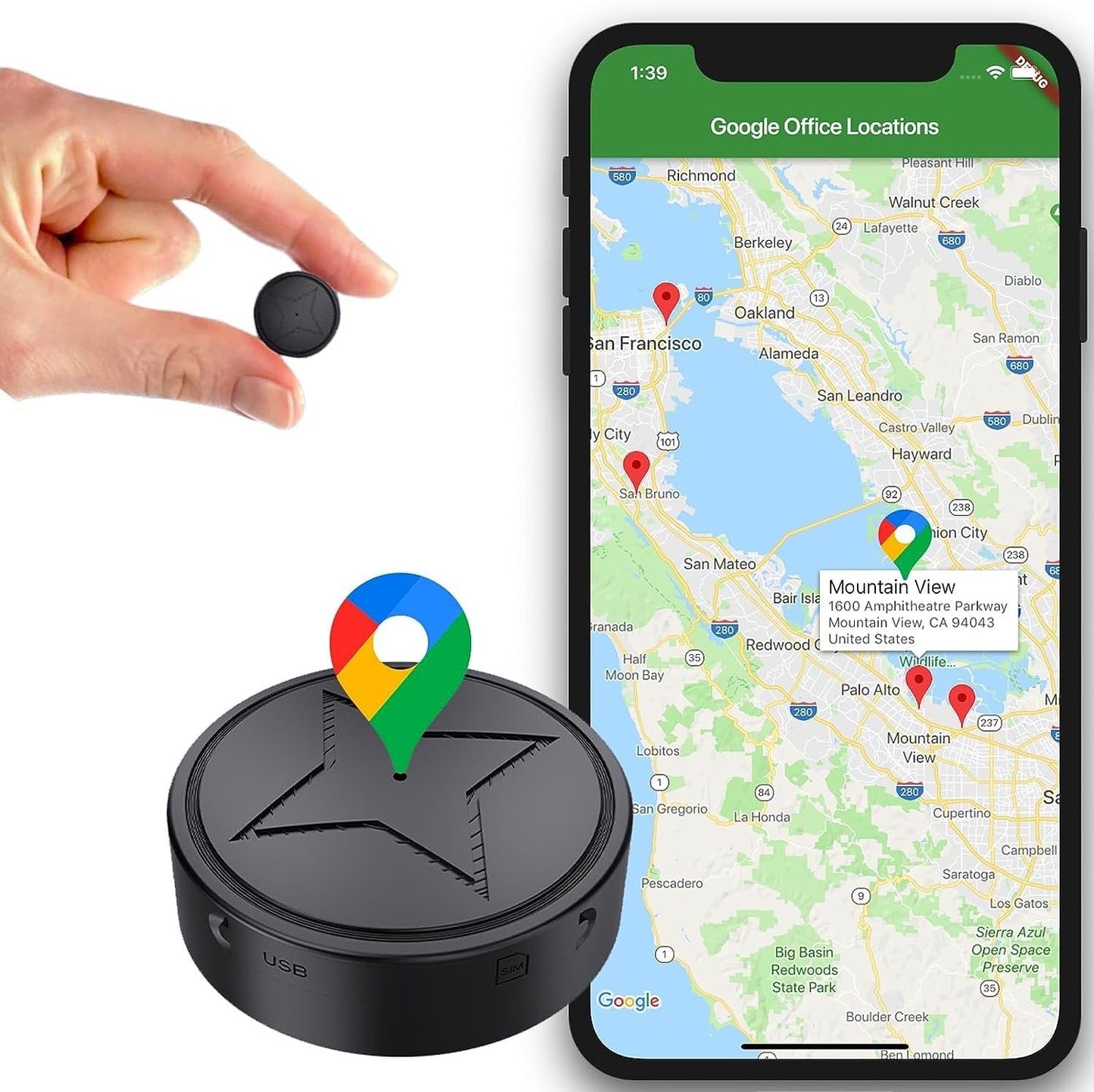 Mini Real-Time GPS Asset Tracking Device - BritishElegance