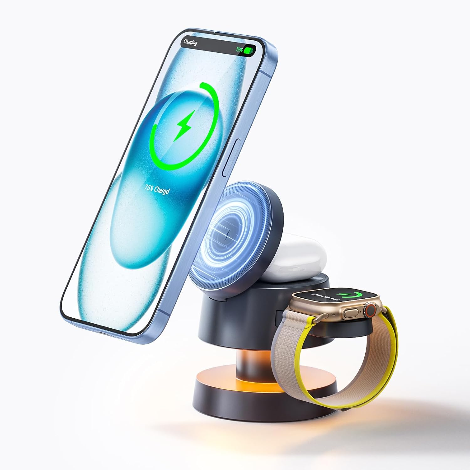 Compact 4-in-1 Wireless Charging Night Lamp - BritishElegance