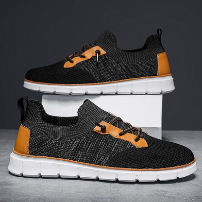 Oscar Low-Top Mesh Sneakers | Lace-Up Patterned Mesh Sneakers