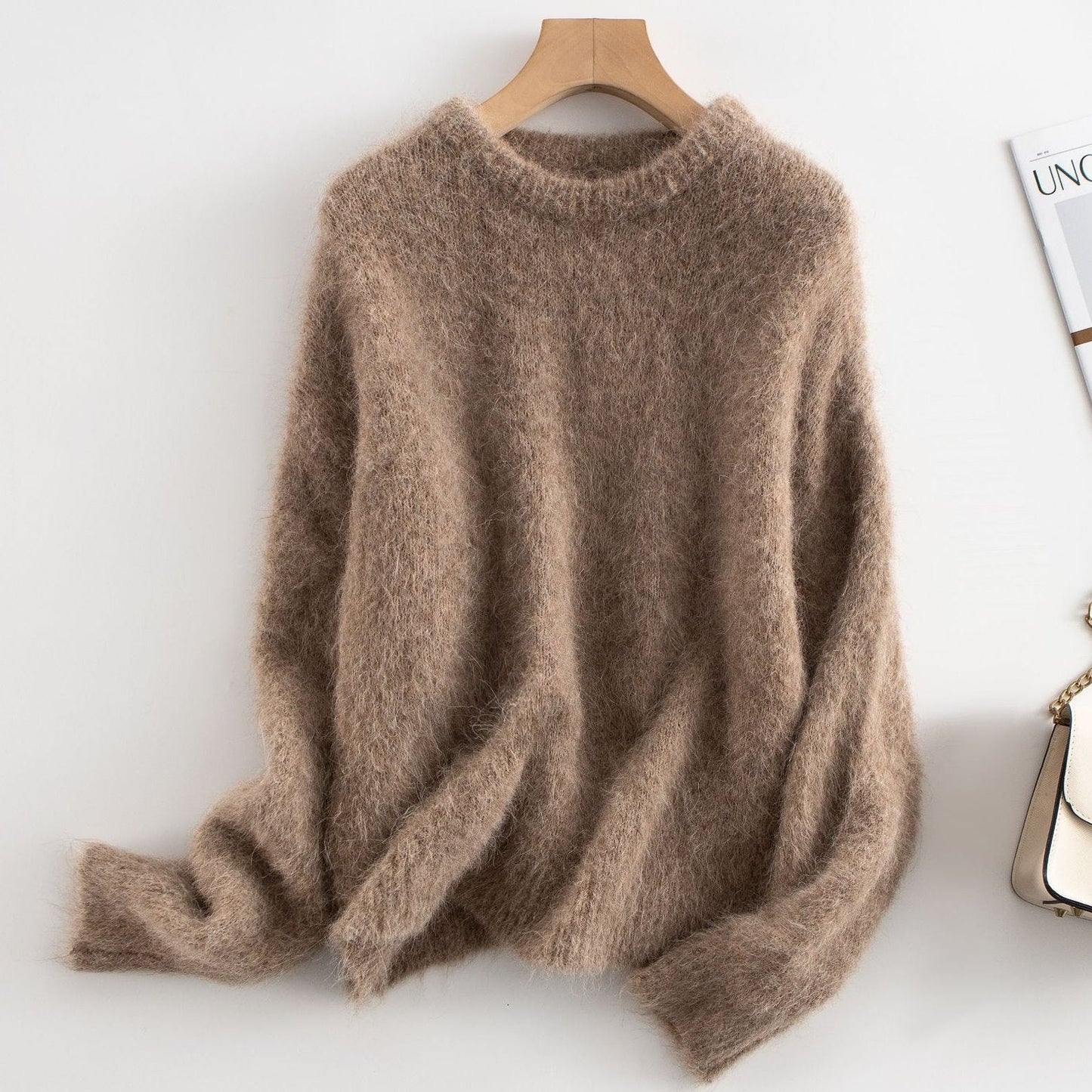 Isla Relaxed Fit Ribbed Sweater | Crewneck Long Sleeve Sweater