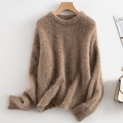 Isla Relaxed Fit Ribbed Sweater | Crewneck Long Sleeve Sweater