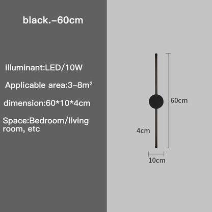 Slim LED Wall Sconce with Adjustable Brightness Levels