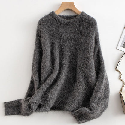 Isla Relaxed Fit Ribbed Sweater | Crewneck Long Sleeve Sweater