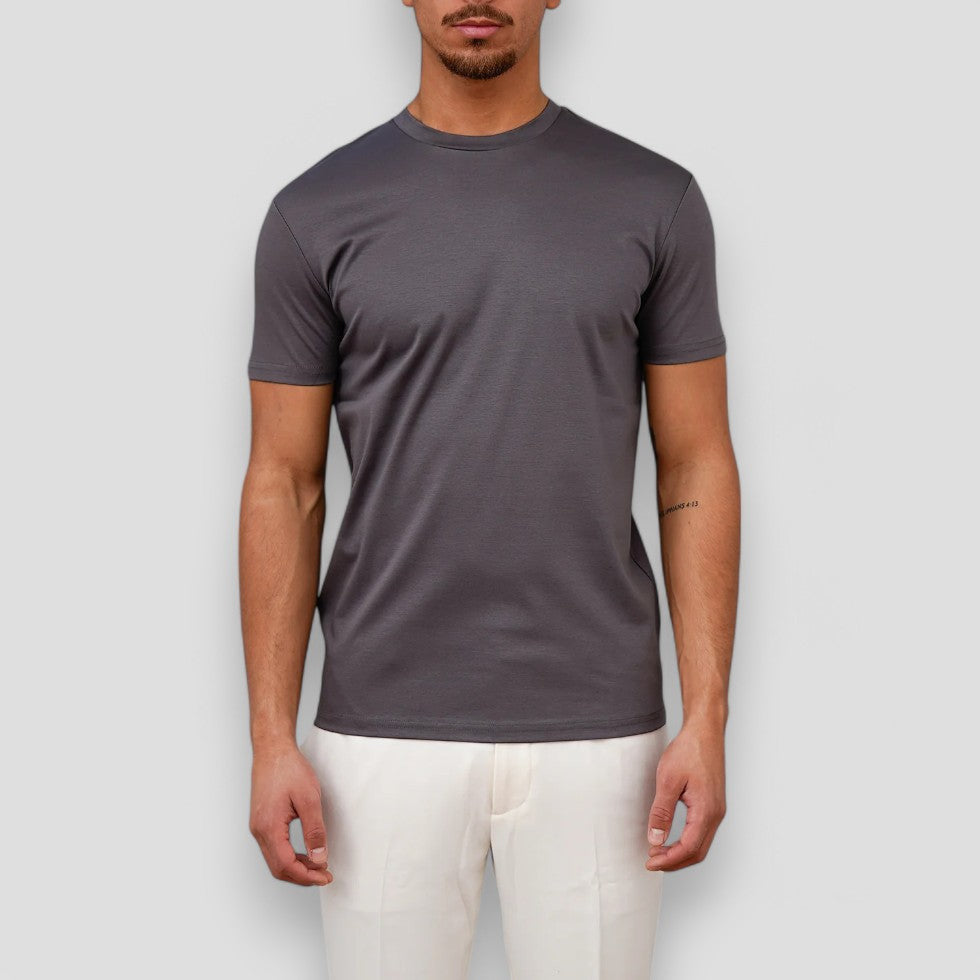 Premium Mens Classic Crew Neck T-Shirt - Soft Satin Touch