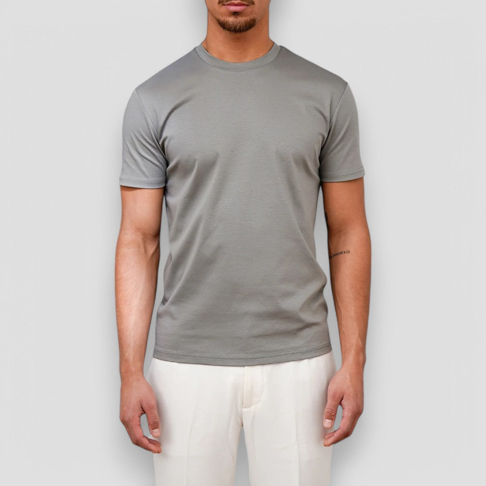 Premium Mens Classic Crew Neck T-Shirt - Soft Satin Touch