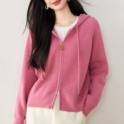 Isabella Relaxed Fit Zip-Up Hoodie | Hooded Long Sleeve Zip Hoodie