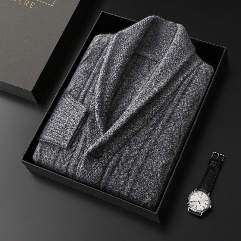 Sebastian Relaxed Fit Cardigan | Shawl Collar Button Front Cardigan