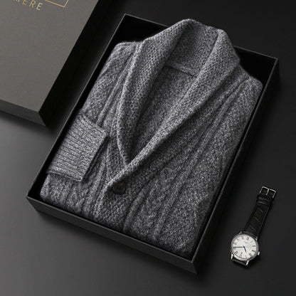 Sebastian Relaxed Fit Cardigan | Shawl Collar Button Front Cardigan