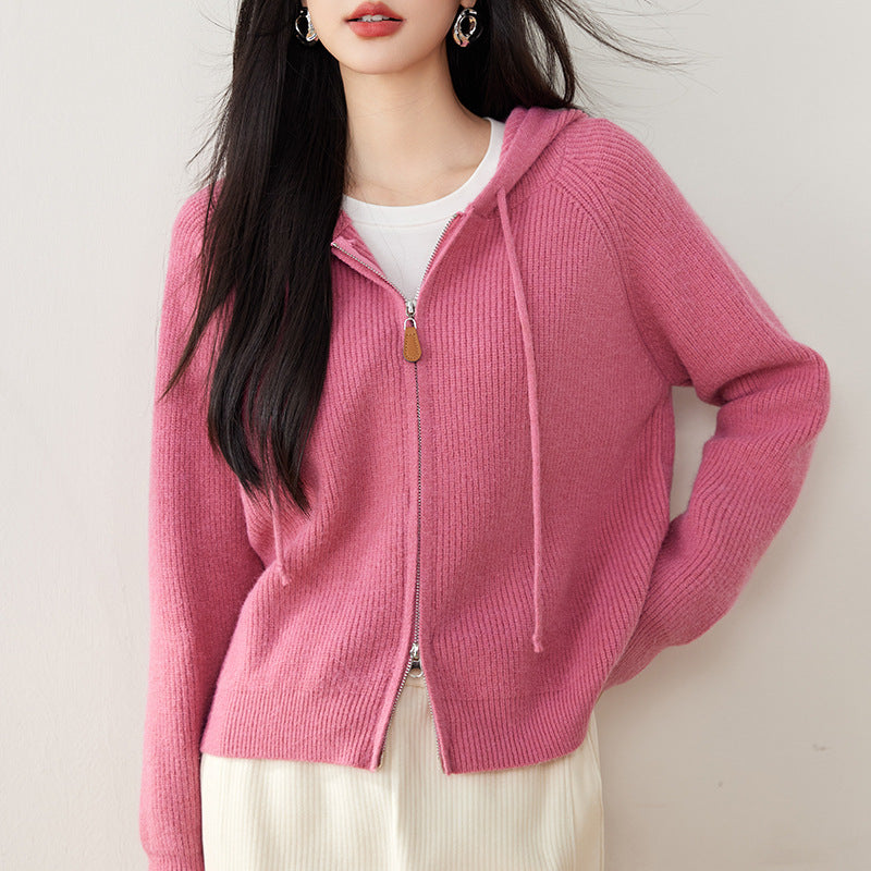 Isabella Relaxed Fit Zip-Up Hoodie | Hooded Long Sleeve Zip Hoodie