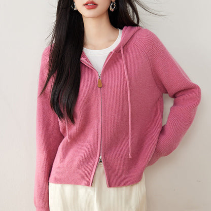 Isabella Relaxed Fit Zip-Up Hoodie | Hooded Long Sleeve Zip Hoodie