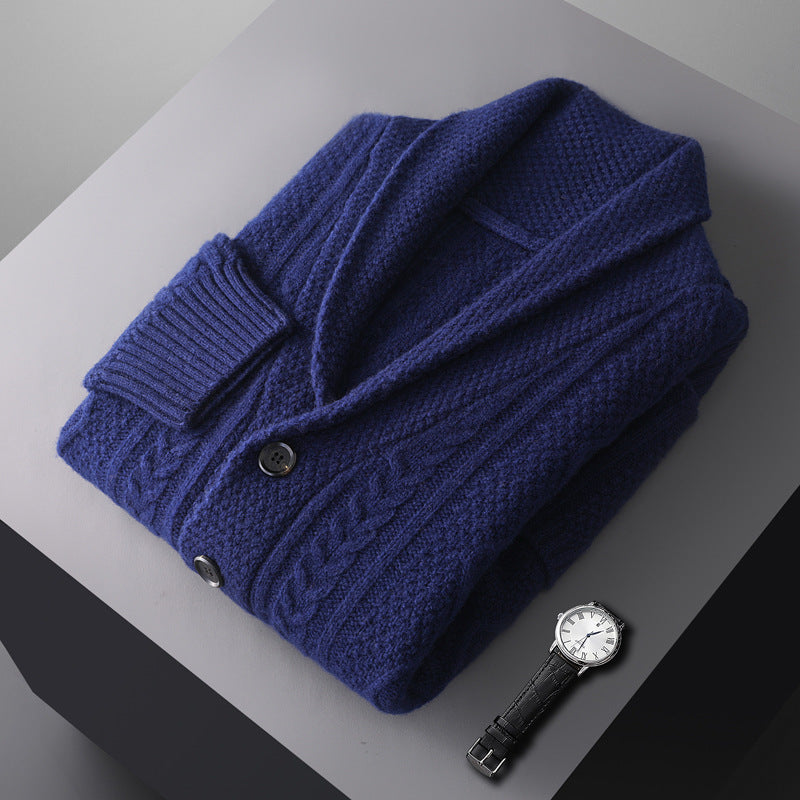 Sebastian Relaxed Fit Cardigan | Shawl Collar Button Front Cardigan