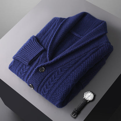 Sebastian Relaxed Fit Cardigan | Shawl Collar Button Front Cardigan