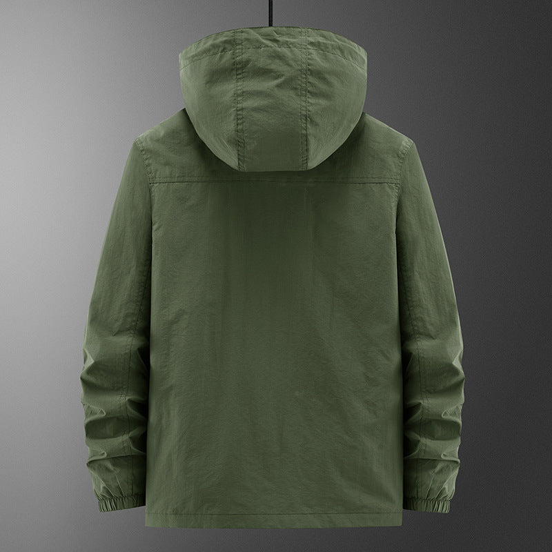 Oscar Regular Fit Hooded Hiking Jacket | Collared Full Zip Hiking Jacket