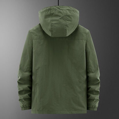 Oscar Regular Fit Hooded Hiking Jacket | Collared Full Zip Hiking Jacket