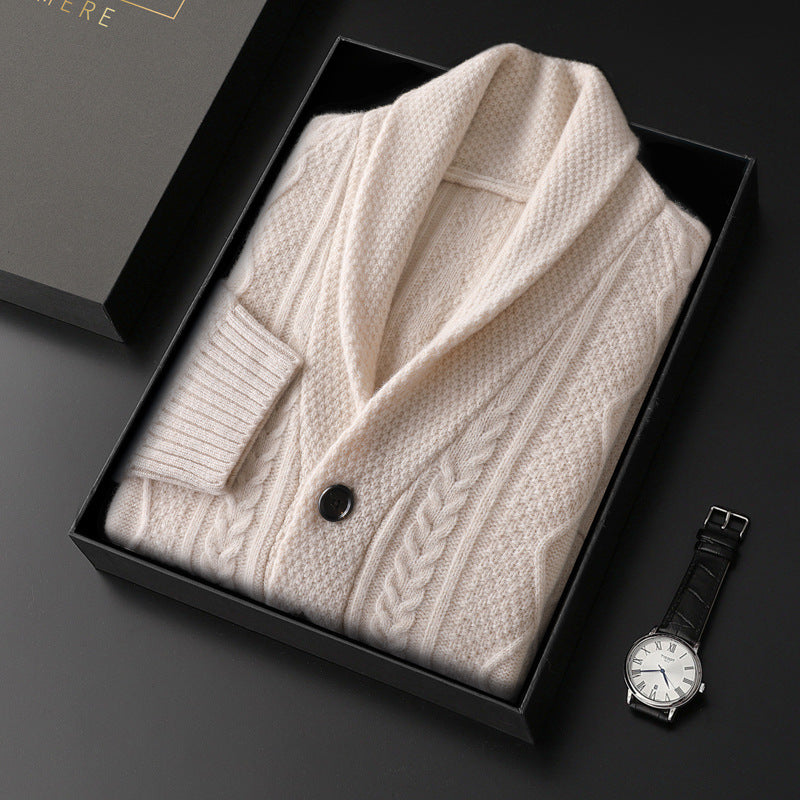 Sebastian Relaxed Fit Cardigan | Shawl Collar Button Front Cardigan