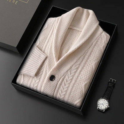 Sebastian Relaxed Fit Cardigan | Shawl Collar Button Front Cardigan