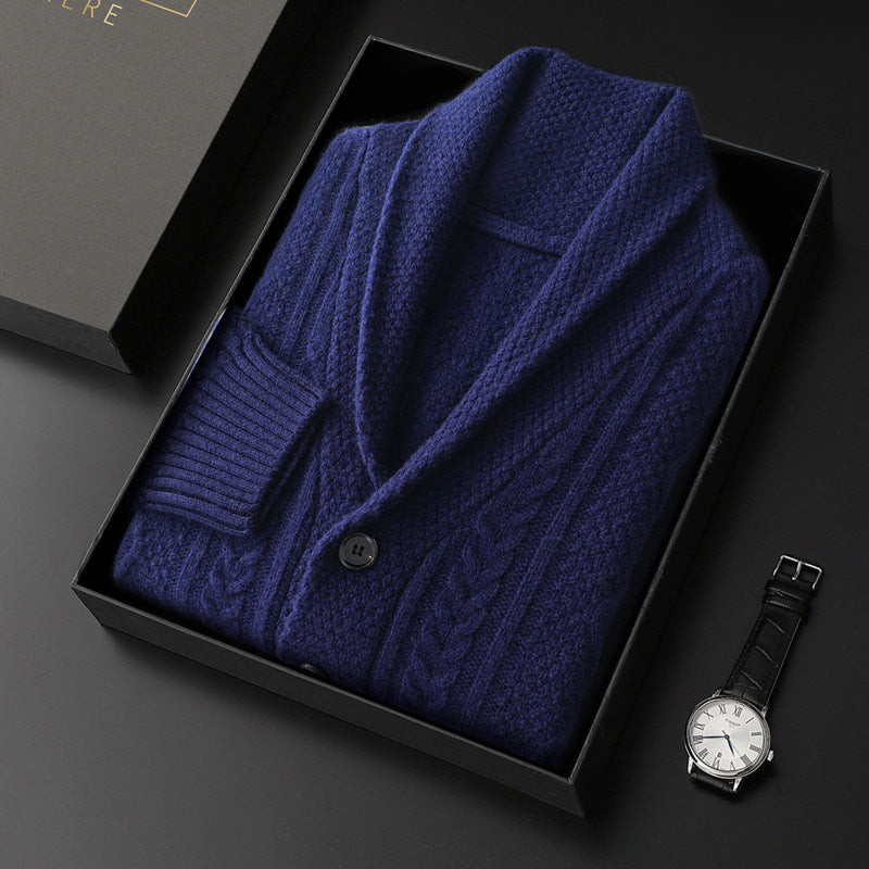 Sebastian Relaxed Fit Cardigan | Shawl Collar Button Front Cardigan