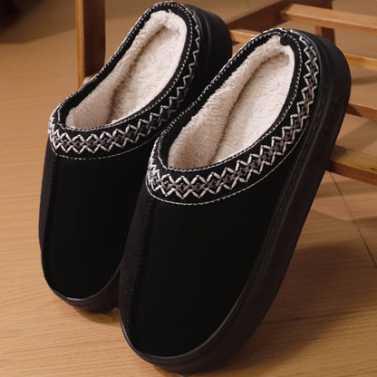 Amelia Slip-On Slippers | Embroidered Trim Cushioned Sole Slippers
