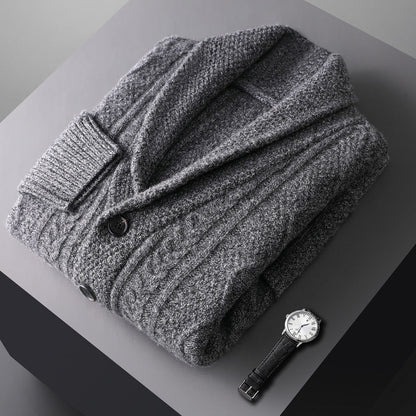 Sebastian Relaxed Fit Cardigan | Shawl Collar Button Front Cardigan