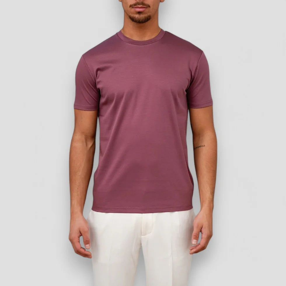 Premium Mens Classic Crew Neck T-Shirt - Soft Satin Touch