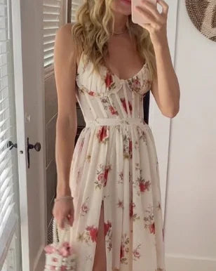 Maison – Women’s Lace Floral Midi Dress