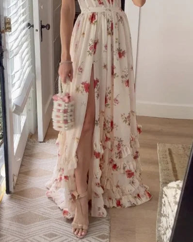 Maison – Women’s Lace Floral Midi Dress