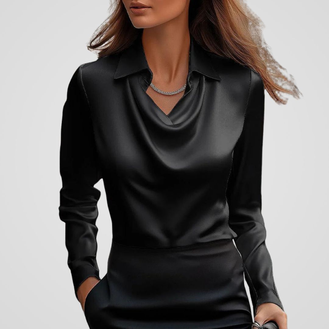 Women's Chic Flowy Satin Blouse