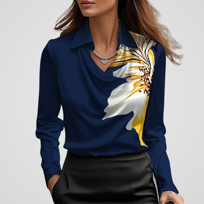 Women's Chic Flowy Satin Blouse