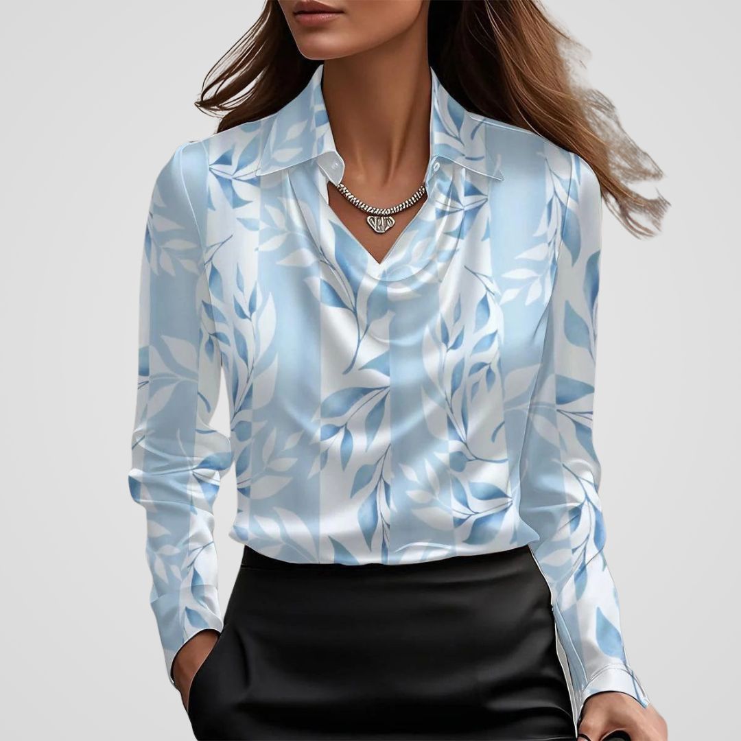 Women's Chic Flowy Satin Blouse