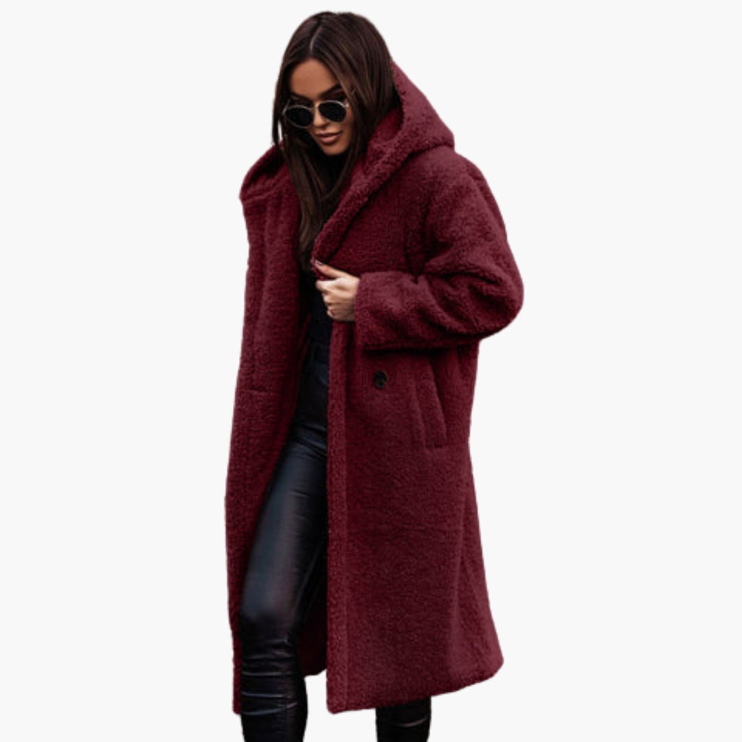 Ladies Faux Fur Parka - Cozy Waterproof Winter Coat